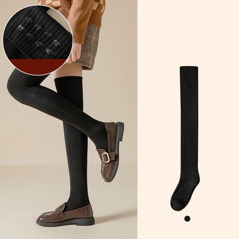 ✨Compra 2 y llévate 1 gratis✨Medias de algodón antideslizantes de silicona por encima de la rodilla