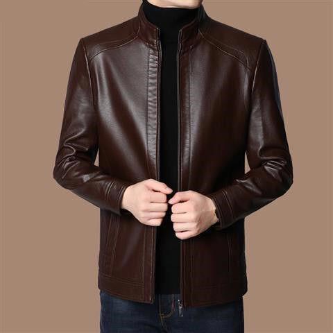 💥Men’s Warm Plush Lining Leather Jacket Coat🔥