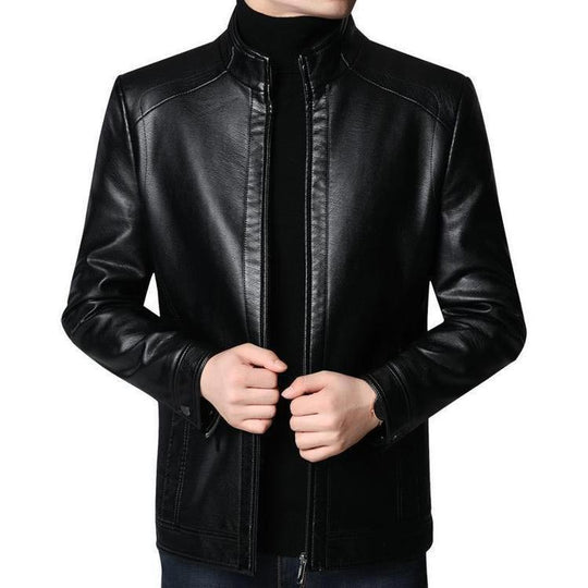 💥Men’s Warm Plush Lining Leather Jacket Coat🔥