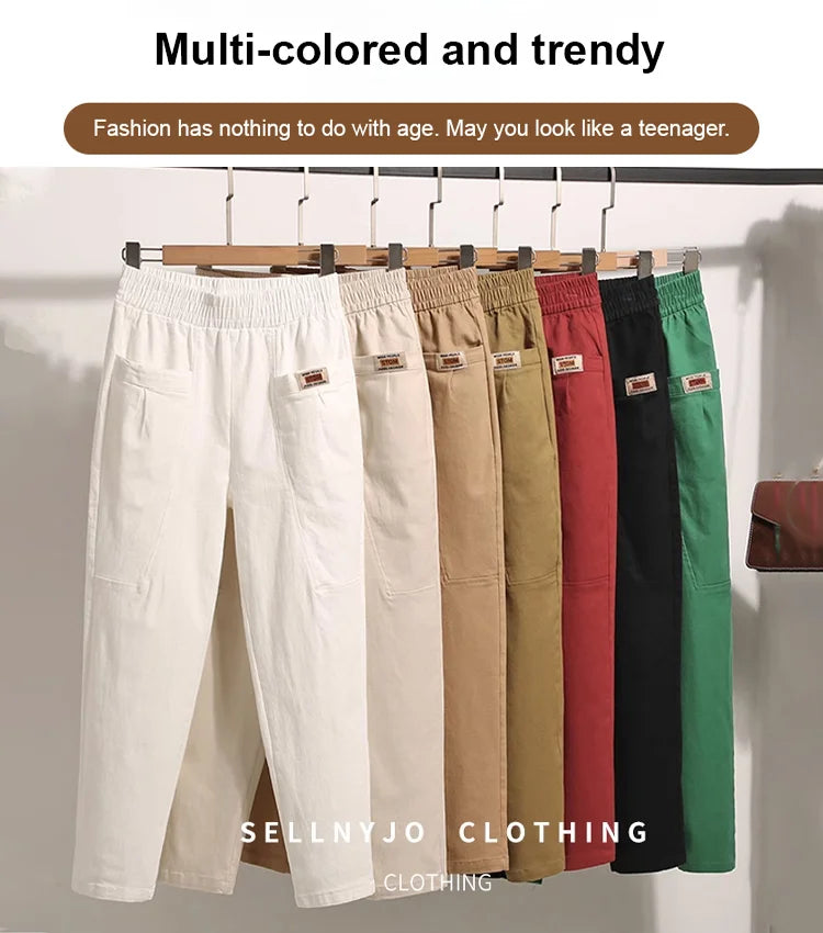 💝Women's Elastic Waist Cotton Pants💝