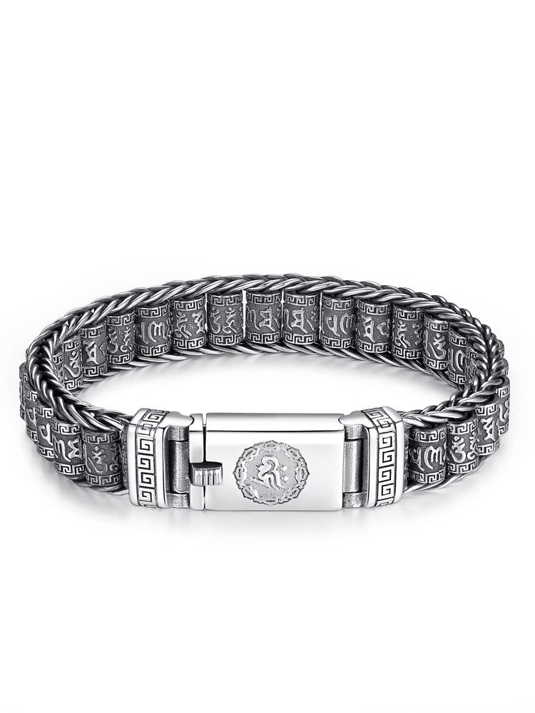 🥳2026 HOT SALE🥳💞50K+ SOLD!✨ 💝Tibetan Prayer Wheel Bracelet – 925 Sterling Silver, Lucky Charm & Valentine's Day Gift