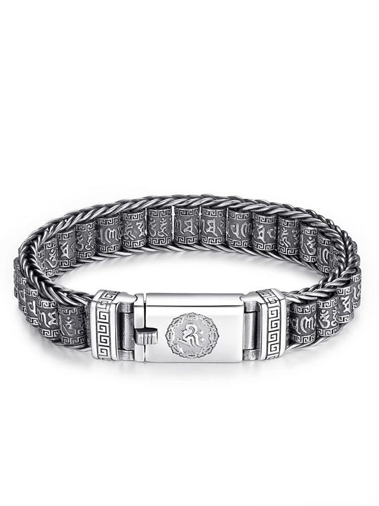 🥳2026 HOT SALE🥳💞50K+ SOLD!✨ 💝Tibetan Prayer Wheel Bracelet – 925 Sterling Silver, Lucky Charm & Valentine's Day Gift