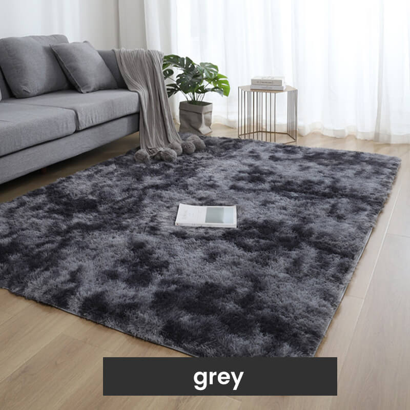 Gradient Color Plush Floor Mat