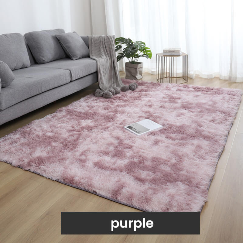 Gradient Color Plush Floor Mat