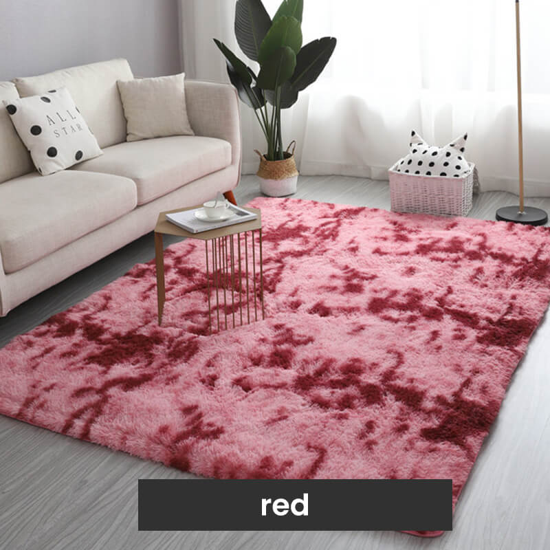 Gradient Color Plush Floor Mat