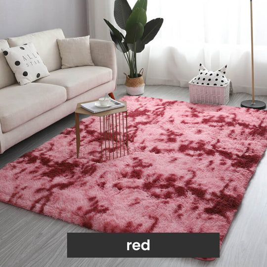 Gradient Color Plush Floor Mat