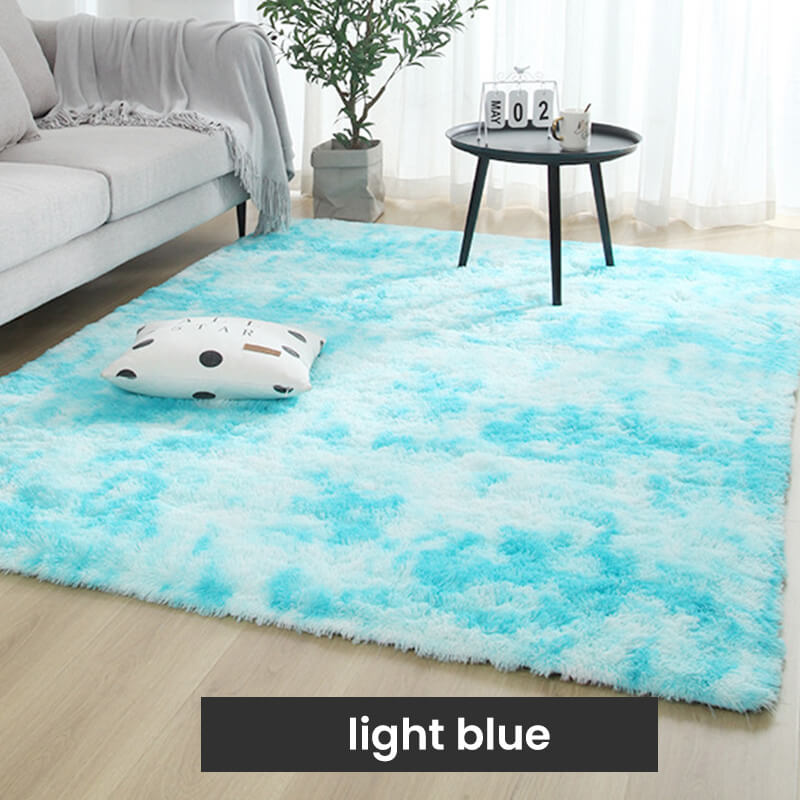 Gradient Color Plush Floor Mat