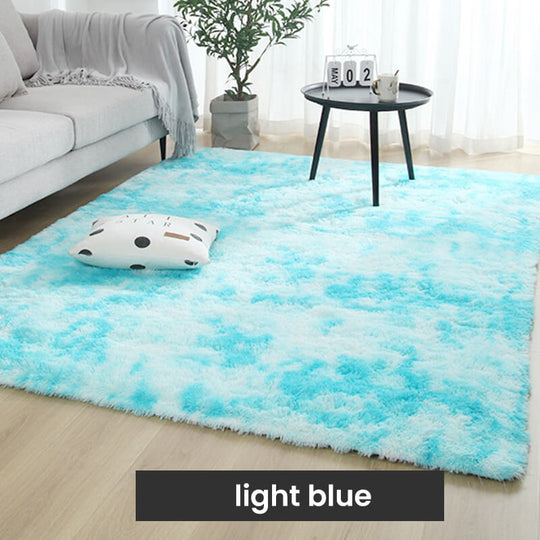 Gradient Color Plush Floor Mat