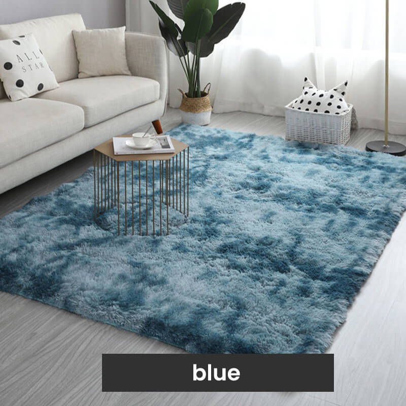 Gradient Color Plush Floor Mat