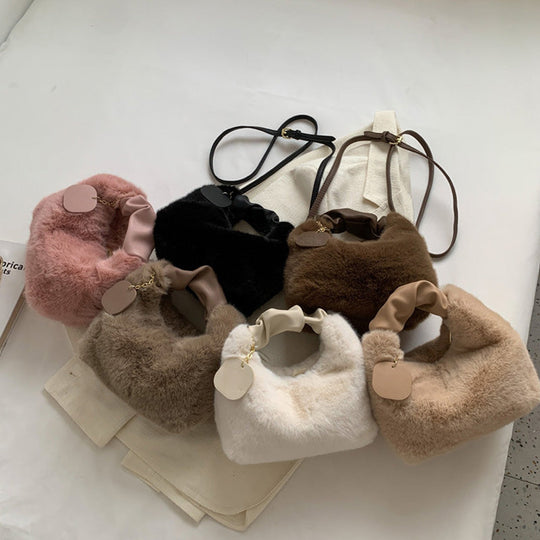 Best Gift For Her - New Fashion Trend Multifunctional Skin-Friendly Faux Fur Bag