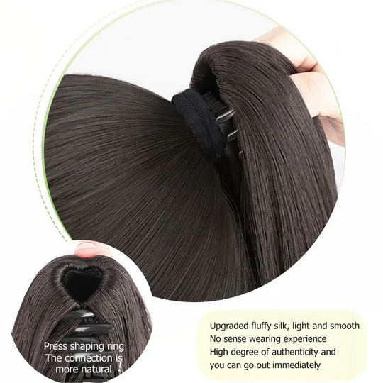 💜 LAST DAY PROMOTION - 49%OFF💜Curly Wig High Ponytail with claw clip