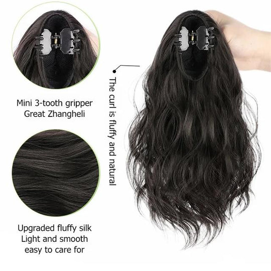 💜 LAST DAY PROMOTION - 49%OFF💜Curly Wig High Ponytail with claw clip