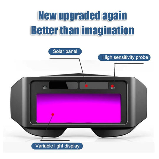 🥽50% OFF NOW! Welder's Eye Protection Goggles‑Solar Powered Auto‑Darkening Welding Goggles, Anti‑Glare Safety Eyes Shield for Arc Welding, Mig Tig Welding Work