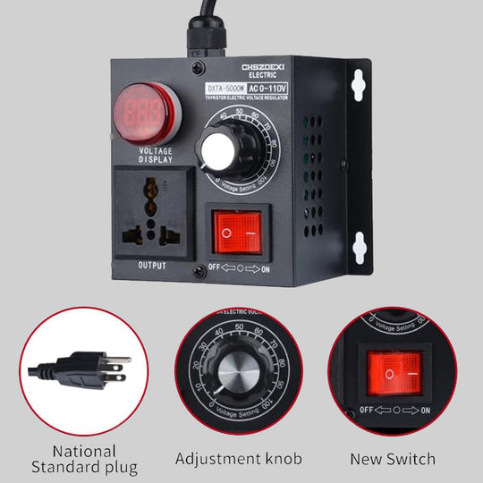 Electronic Voltage Regulator for Speed Temperature Light Regulation