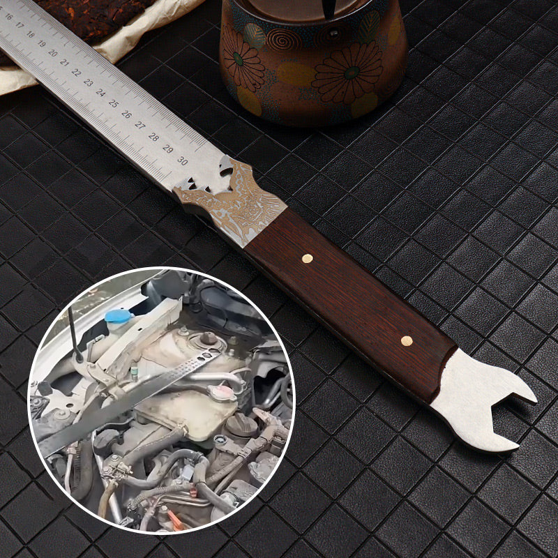 🔥Free Shipping🔥2-in-1 Stainless Steel Tool Ruler Wrench