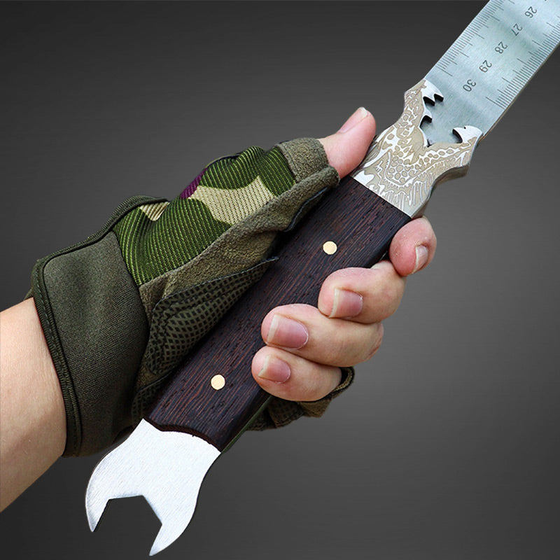 🔥Free Shipping🔥2-in-1 Stainless Steel Tool Ruler Wrench