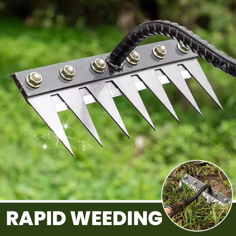 🌿 50% OFF NOW! 🧤 5/6/7/8 Weed Rakes with Carbon Steel Garden Tines – Durable, Ergonomic Grip & Efficient Weeding 🌱