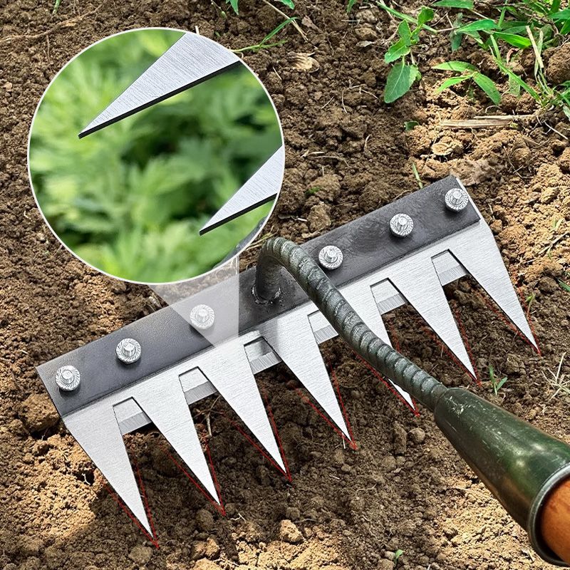 🌿 50% OFF NOW! 🧤 5/6/7/8 Weed Rakes with Carbon Steel Garden Tines – Durable, Ergonomic Grip & Efficient Weeding 🌱