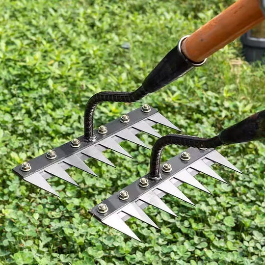 🌿 50% OFF NOW! 🧤 5/6/7/8 Weed Rakes with Carbon Steel Garden Tines – Durable, Ergonomic Grip & Efficient Weeding 🌱
