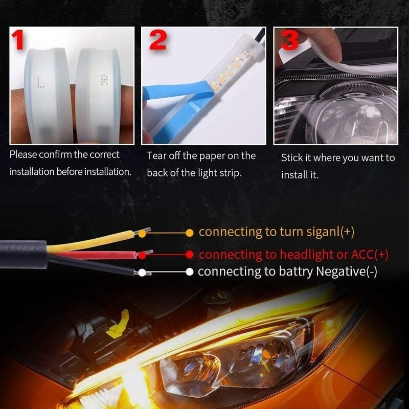 🥳2026 HOT SALE🥳💞50K+ SOLD! 🚗✨ 30% OFF! LED Flow Type Auto Signal Light – Dynamic flowing turn signals & ultra-bright daytime running lights. Waterproof, 12V, easy adhesive install – upgrade your ride in minutes! 🌈💨