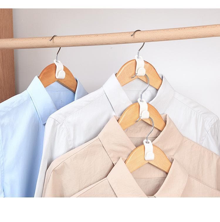 Space-Saving Hanger Connector Hooks - Doubles Closet Space, Sturdy & Versatile for All Hangers
