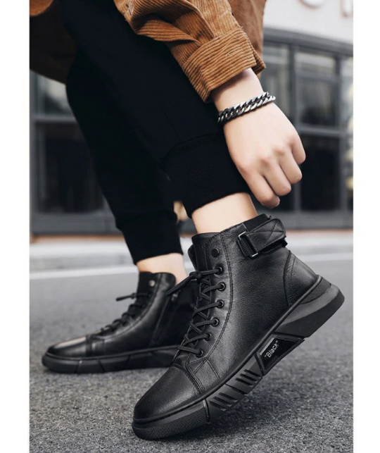 🎁 Hot Sale 49% OFF 🔥MARTINI' BLACK LEATHER BOOTS