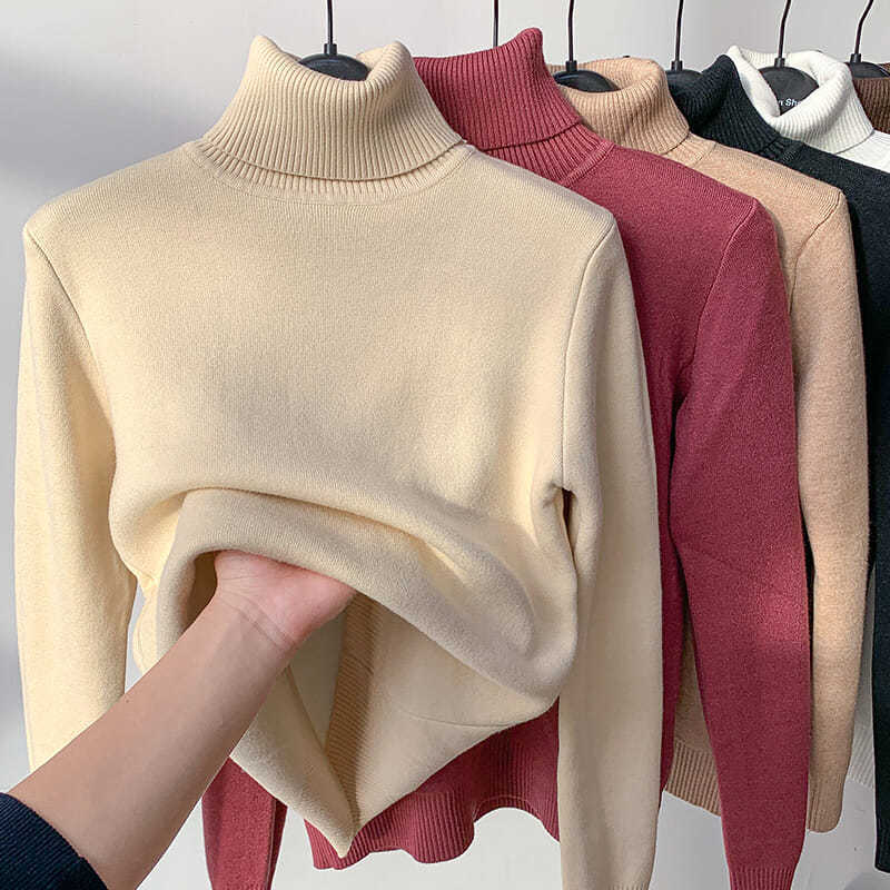 ⏳Limited-time 50% off⏰Winter Fleece Thick Knitted Bottoming Shirt👚