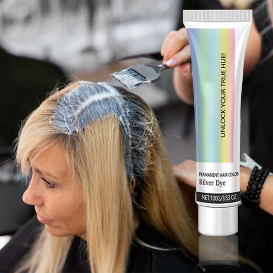 ⏰🔥Limited Time Sale 49% OFF🔥2-in-1 Natural Essence Extract Silver Hair Dye🎁Best Gift⭐
