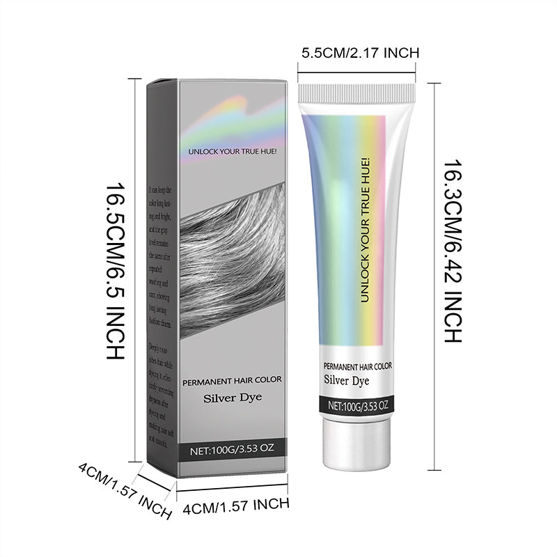 ⏰🔥Limited Time Sale 49% OFF🔥2-in-1 Natural Essence Extract Silver Hair Dye🎁Best Gift⭐