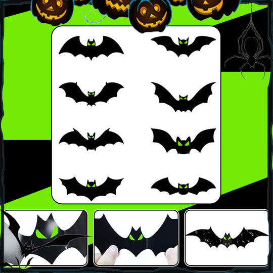 Halloween 3D Bat Decor Stickers Set