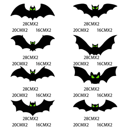 Halloween 3D Bat Decor Stickers Set