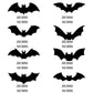 Halloween 3D Bat Decor Stickers Set
