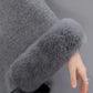 💖Best Gift💖  Elegant Solid Color Faux Fur Collar Loose Poncho Coat⏳Limited-time 65% off⏰