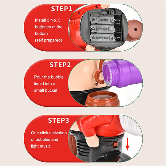 🎅Christmas Big Sale - Exquisite Gift box🎁Funny Santa Bubble Blowing Machine