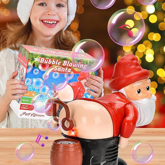 🎅Christmas Big Sale - Exquisite Gift box🎁Funny Santa Bubble Blowing Machine
