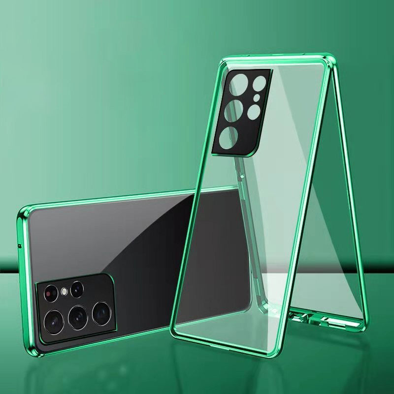 🔥Limited Time 58% OFF🔥Anti-peeping Magnetic Tempered Glass Double-sided Phone Case For Samsung S23-25 Series