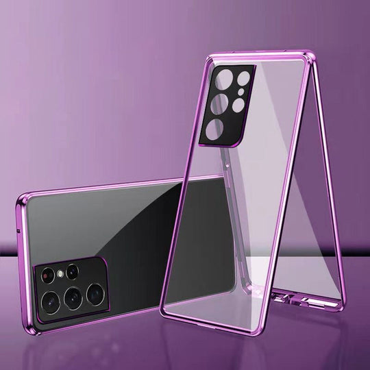 🔥Limited Time 58% OFF🔥Anti-peeping Magnetic Tempered Glass Double-sided Phone Case For Samsung S23-25 Series