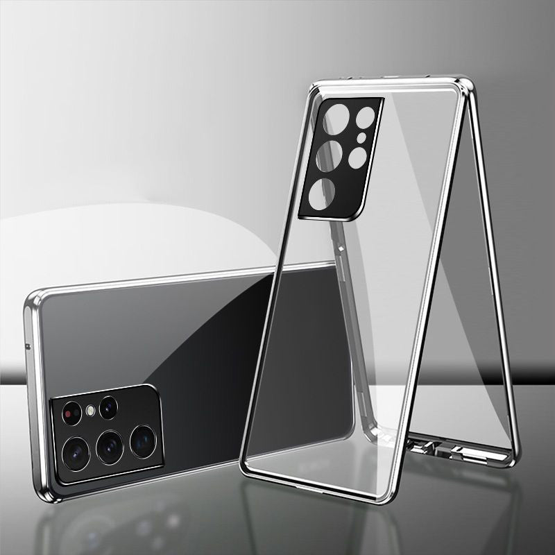 🔥Limited Time 58% OFF🔥Anti-peeping Magnetic Tempered Glass Double-sided Phone Case For Samsung S23-25 Series