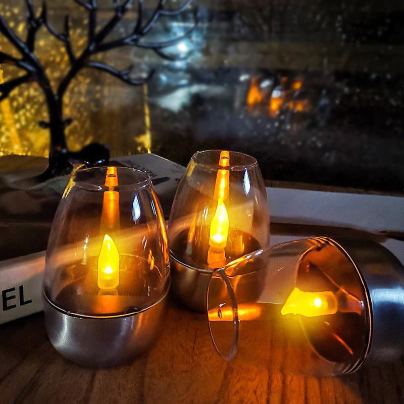 Solar-powered LED Candle Light Lamp