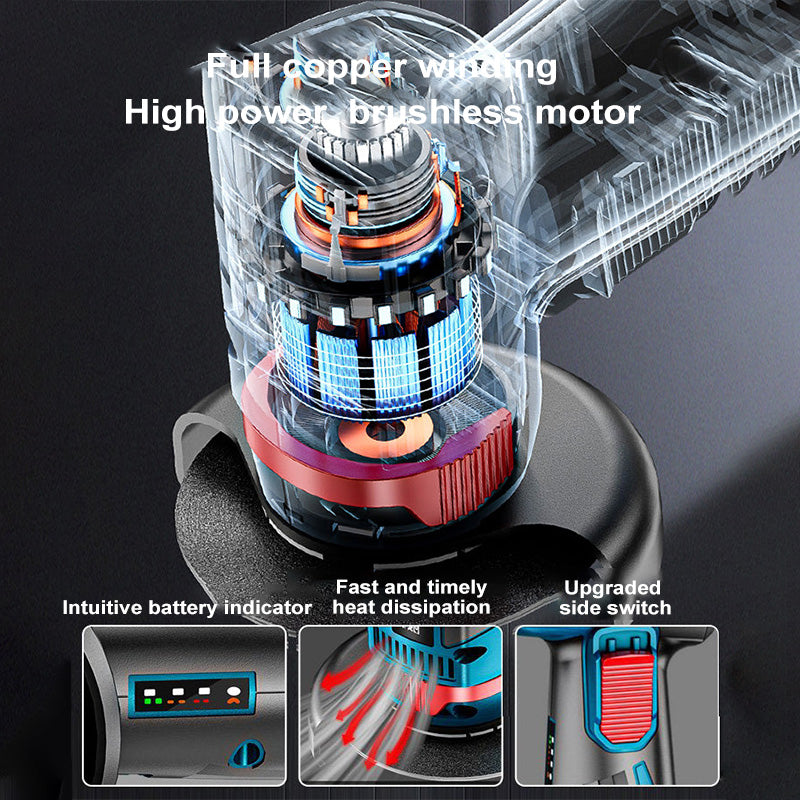 🛠️ ⚡ Compact Brushless Grinder – Brushless Power, Efficient Performance & Portable Design🔩