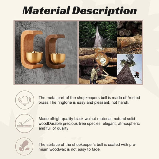 🌸50% OFF NOW!🎐 Magnetic wooden wind chime - works as a doorbell & decoration, handmade feel, soft chime & perfect for front door, balcony & garden 🌿