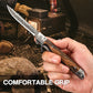 🔥 LAST DAY PROMOTION - 50%OFF 🔥 🗡️✨Folding knife with wooden handle for work, hiking & camping⛺