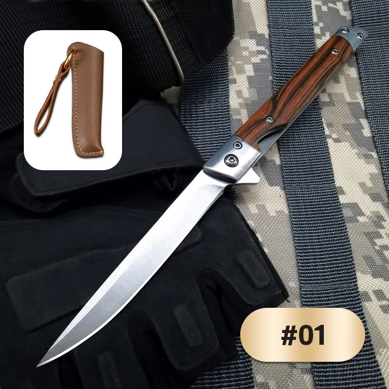 🔥 LAST DAY PROMOTION - 50%OFF 🔥 🗡️✨Folding knife with wooden handle for work, hiking & camping⛺