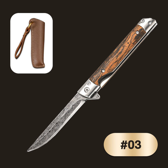 🔥 LAST DAY PROMOTION - 50%OFF 🔥 🗡️✨Folding knife with wooden handle for work, hiking & camping⛺