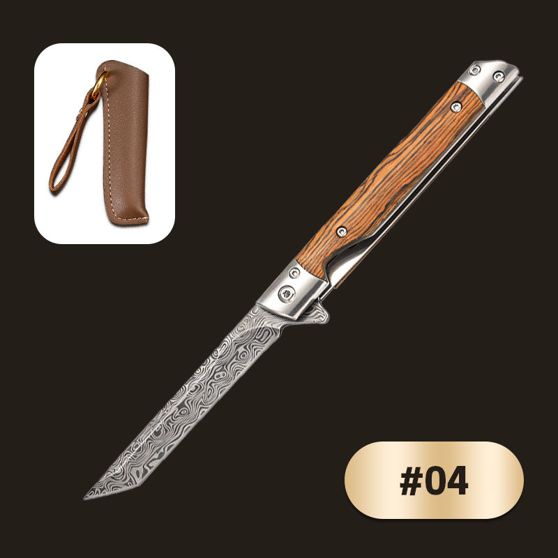 🔥 LAST DAY PROMOTION - 50%OFF 🔥 🗡️✨Folding knife with wooden handle for work, hiking & camping⛺