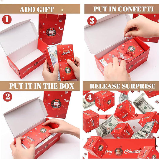 🎅Christmas Sale: ￡6.99!!🎁Explosive Pop-Up Surprise Money Gift Box