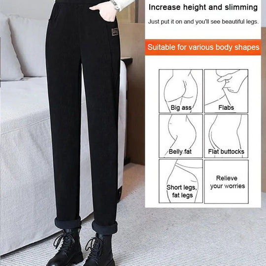🎁Hot Sale 50% OFF⏳Women's High-waist Warm Faux Fleece-lined Pants