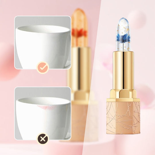 👄 Crystal Flower Thermostatic Color Changing Jelly Lipstick