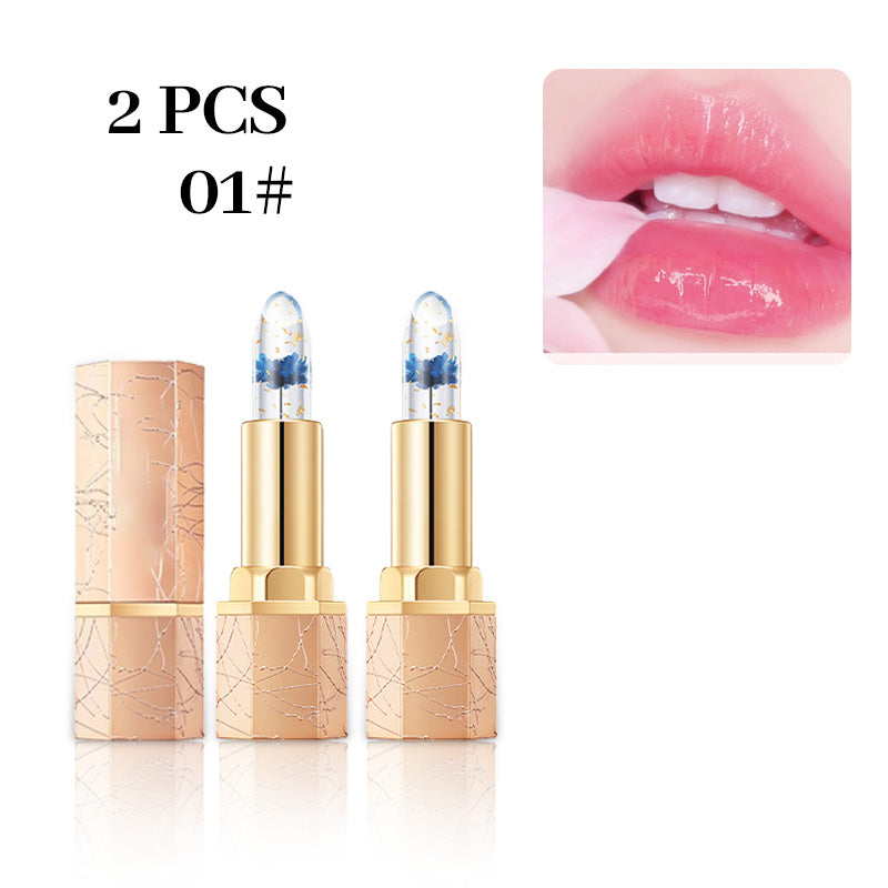 👄 Crystal Flower Thermostatic Color Changing Jelly Lipstick