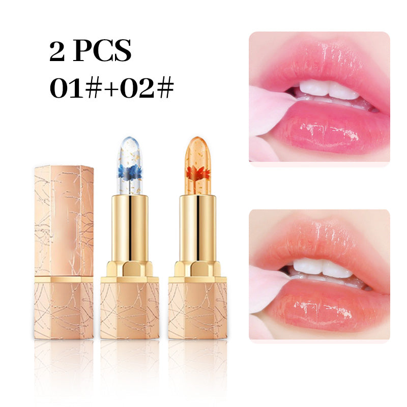 👄 Crystal Flower Thermostatic Color Changing Jelly Lipstick